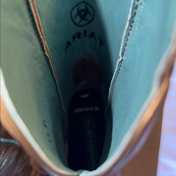 Ariat Women’s Frontier Tilly Western Boots with Blue Accents Size 11B - Picture 7 of 16